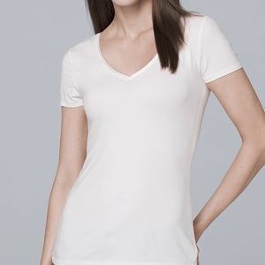 WHBM White Ultra-Luxe Soft Tee NWT